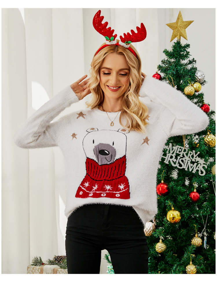 Womens Christmas Sweater Winter Pullover Knitwear Fashion Knitted Sweater
